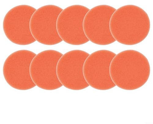 Winlaovate Auto Polierschwamm Pads 10 Stück Set, 75 mm rund für effektives Wachsen und Polieren, 25 mm Dicke, geeignet für alle Lacklasuren