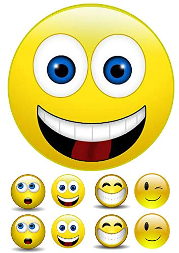 Tortenaufleger Smiley  Geburtstag, … Deckopapier, Zuckerpapier