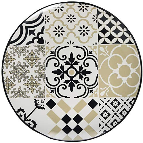 Brandani 53203 Alhambra Centrotavola rotondo, mattonelle, stoneware, diametro cm 32, multicolore