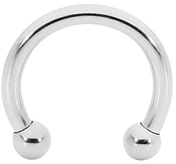 365 Sleepers (1,0mm 8mm) Chirurgenstahl Hufeisen Circular Barbell Septum Tragus Helix Nasenpiercing-Ring Ohrring Piercing