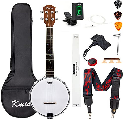 Kmise Banjolele Konzert-Banjo-Ukulele 4 Saiten (MI2562)