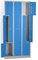 QUIPO eurokraft | Basic | Z-Spind | 3 Abteile | lichtgrau/lichtblau | Breite 870 mm