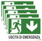 TLDSHOP® CARTELLI SEGNALETICI IN PVC USCITA DI EMERGENZA - FRECCIA VERSO IL BASSO  20X30 (5)