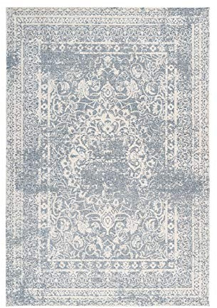 Arte Espina Teppich Iglesia 400 Creme/Blau, Größenauswahl:80 x 150 cm
