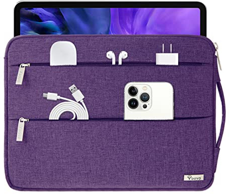 Voova Custodia PC Portatile Laptop Borsa Porta PC Computer 14 14.6 Pollici Macbook Air 2017 Pro Compatibile con HP Lenovo Acer ASUS Dell HUAWEI Donna Uomo Impermeabile Viola