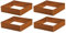 Lot de 4 bordures de pelouse carrées de qualité supérieure - 40 x 40 cm - Bordure de parterre Gartenwelt Riegelsberger