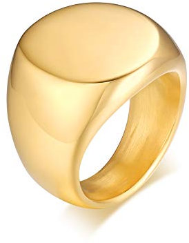 VNOX Benutzerdefinierte Personalisierte Familienwappen/Logo/Nationales Emblem/Siegelring Siegelring Edelstahlring für Männer,Geschenk zum Geburtstag/Vatertag/Valentinstag/Weihnachten