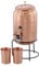 SHANKAR & SONS 5 Litre Copper Water Dispenser with Stand and 2 Glasses | BPA Free, Non-Toxic | Hammered Texture, Rustproof & Durable | with Added Health Benefits of Copper