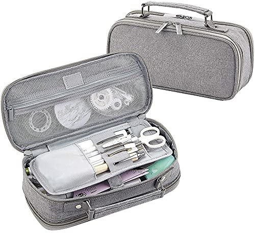 EULANT Federtasche Teenager Mädchen,Federmäppchen Groß mit 3 Fächer,Mäppchen Jungen Etui Schule Federpenal Pencil Case für Schule & Büro,Grau