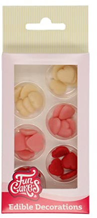 FunCakes Marzipan Dekorationen Kleine Herzen Set/30