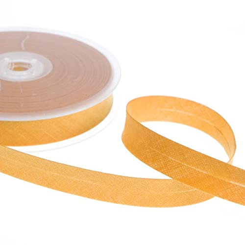 Schrägband, mittelfalz, Polycotton, 18 mm/30 mm, 5 m, (DK Gold, 30 mm)