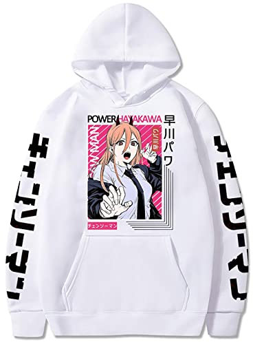 acsefire Chainsaw Man Power Hoodie Power Chainsaw Man Power Sweatshirt Hoodie Casual Streetwear Pullover for Men Women Teens