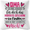 Urhome Kissenbezug mit Spruch Oma 40cm x 40cm Kissen ohne Füllung Dekokissen Weiß Kuschelkissen waschbar Kopfkissen Zierkissen Geschenk zum Geburtstag
