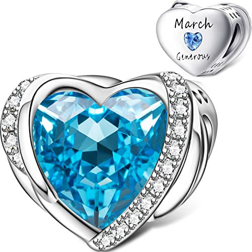 NINGAN Breloque Magnolia Bloom, Cerise Pâle Émail et Rose CZ Argent sterling 925 Compatible avec les breloques les autres bracelets à breloques européens (Mars)