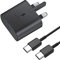 25W Charger Plug, USB C Fast Charging for Samsung Galaxy S24,S23,S22,S21,S20 Ultra,S20 FE,A54,A53,A34,A23,A15,A14,A04S, Moto G54,G73,G84, Pixel 7/8, Android Charge with Cable Type C - Black