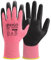 KAYGO 12 Paar Arbeitshandschuhe für Herren Damen, PU beschichtet Schutzhandschuhe, antirutsch Griff an Handflächen und Fingern, Geeignet für DIY allgemeine Arbeit Gartenarbeit (Rosa, S, Gr 7)
