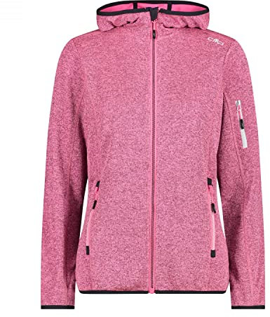 CMP Damen Knitted Hoodie Jacke, pink Fluo-Lighter, 38