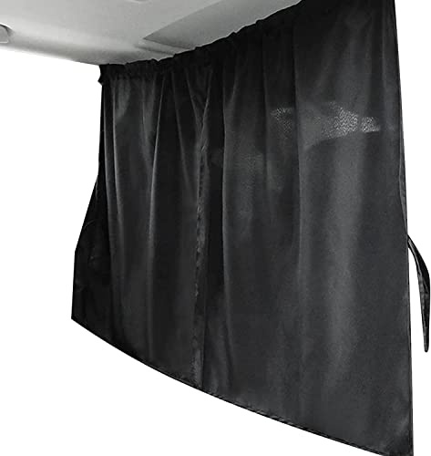 Car Divider Privacy Curtain, 190 * 120cm Large Auto Sun Shade Cover Black Front Rear Seat Divider Curtain Side Window Sun Shade Cover for T5, T6 Camper Van Motorhome Camping