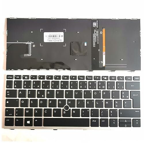 Clavier Français rétro-éclairé AZERTY pour HP EliteBook 730 G5 / 735 G5 / 735 G6 / 830 G5 / 830 G6 / 836 G5 / L13697-001 L07666-001 L13697-051 V162726DS1 SX195226A-FR FR French BE Keyboard