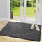 Homaxy Door Mats Indoor, 80 X 120 cm, Machine Washable Inside Door Mat, Dirt Trapper Soft Doormats, Super Absorbent Entrance Rug, Non-slip Floor Mat For Front Back Door, Pets and Dogs (Dark Grey)