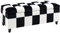 HOMCOM 114 x 47 x 47cm Velvet Storage Ottoman, Button-tufted Footstool Box, Toy Chest with Lid for Living Room, Bedroom, White and Black