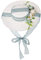 COSDREAMER Viktorianischer Hut für Damen, Teeparty Hüte, Vintage Blumen, Flacher Hut (O)