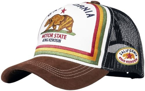 King Kerosin Cal Bear Unisex Cap braun/schwarz 60% Baumwolle, 40% Polyester Streetwear