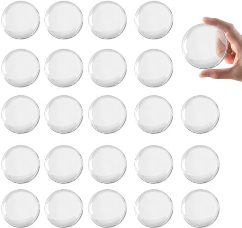 24 Stück 4 cm Türstopper, Wandschutz, wiederverwendbar, Türstoßstange mit selbstklebendem Gummi-Wandschutz gegen Wandschäden, Heimbüro, transparent