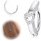 ORAZIO 14G Clicker Bauchnabel Ringe für Frauen 925 Sterling Silber Bauchnabelpiercing Silber/Gold Reverse Curved Navel Barbell Körperschmuck 10MM/12MM 21