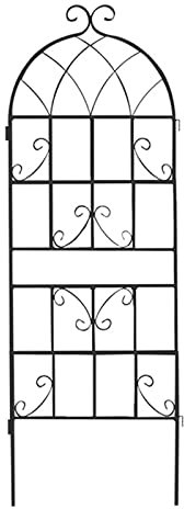 Grands Treillis De Jardin En Fer Forgé Pour Plantes Grimpantes, Support De Plantes Antirouille 150X 50cm|170X 50cm|220X 50cm, Treillis De Clôture En Métal De Style Rétro, Pour Rosiers Grimpants ( Colo