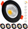 Wondlumi 6er Einbaustrahler LED Flach 10W Dimmbar LED Spots 230V Schwarz Matt Rund Deckenspots 4000K Neutralweiß 850LM Einbauleuchten 68mm für Schlafzimmer