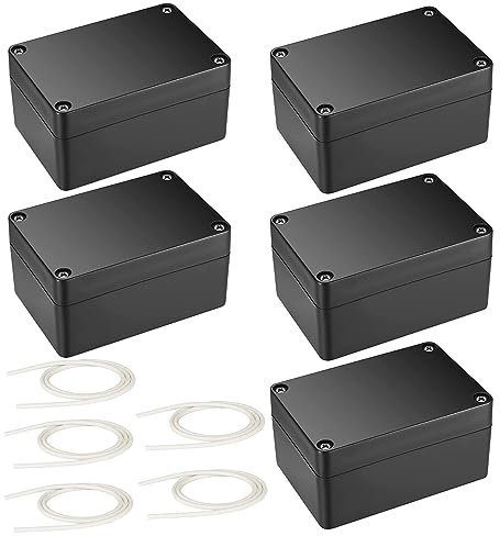 5 PCS Scatola di Derivazione, Scatola di Giunzione Cavi Custodia Elettronica, Strumento Scatola di Alimentazione in Plastica per Esterno, 58 x 83 x 34 mm