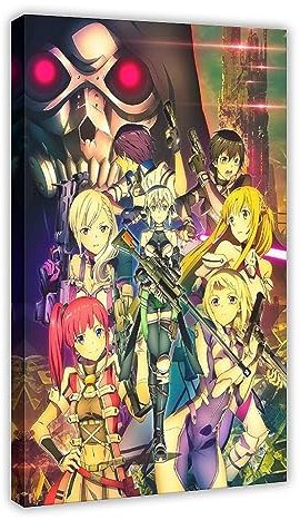 KOURT Game Poster Sword Art Online Fatal Bullet Complete Edition Leinwand Poster Schlafzimmer Dekor Sport Landschaft Büro Zimmer Dekor Geschenkrahmen: 40 x 60 cm
