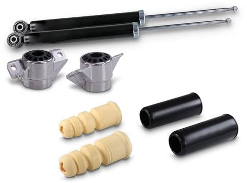 ATEC Germany 2x Gasdruck Stoßdämpfer hinten, 2x Domlager hinten, 1x Staubschutzsatz hinten Kompatibel mit AUDI A4 B8 (8K2), A4 B8 Avant (8K5), A5 (8T3), A5 Sportback (8TA)