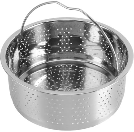 Cesta de Vapor de Acero Inoxidable, Cesta de Inserción para Olla Arrocera Cesta de Vapor para Calentar Olla Arrocera con Mango, Retiro de la Cesta para Vaporizar Verduras Inserte
