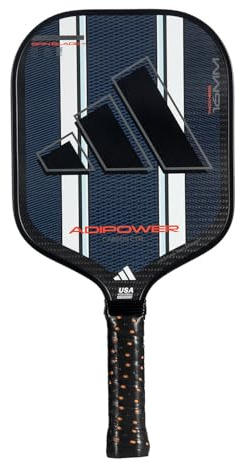 Adidas Adipower Pickleball-Paddel, 24 K aluminisiertes Carbon/3 K Carbon-Oberfläche, Klassische mehrschichtige Konstruktion, HD-Polypropylen-Wabenkern, mit Spinblade+USAPA-genehmigt