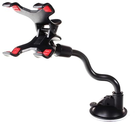 Housoutil Support Téléphone Voiture Ventouse Puissante Réglable 360° avec Long Bras Flexible pour Smartphone 3.2 À 6 Pouces Pare-Brise