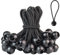 Spanngummis mit Kugel Planenspanner Gummispanner Zeltgummis - 15cm 50 Stück Planenspanner spanngummi mit Kugel Expanderschlingen Gummischlaufen für Planen Zelt Banner Netz Pavillions, Schwarz