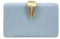 MODELISA - Bolso Clutch Cartera De Mano Hoja Cadena Hombro Fiesta Noche Boda Evento Novia Mujer (Azul Claro)