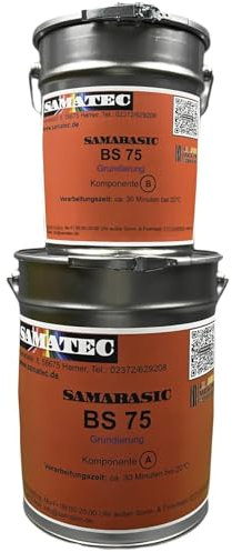 SAMATEC Grundierung Bodengrundierung Primer für Bodenfarbe Bodenbeschichtung 2K-Epoxidharz - SamaBasic BS75 (10 Kg (ca. 50m²))