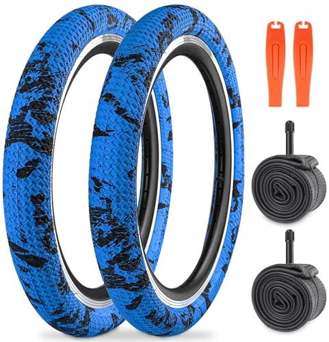 WEEROCK 16/20 Zoll Fahrradreifen 2er-Pack Faltreifen Ersatzreifen mit Innenreifen 16/20 x 2,125 Fahrradreifen für BMX, MTB Mountainbike,Fahrrad