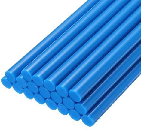 QUARKZMAN 20pz Stick Colla a Caldo per Pistola Colla a Caldo 7mm x 200mm/0,28 x 8 Mini Bastoni di Colla a Caldo Adesiva Blu
