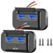 AOUZOVLI USB Steckdose 12v 2PCS 12v USB Wohnmobil 12 Volt für 2a Wohnmobil Auto Boot LKW Schnelllade-Steckdose Wasserdicht mit Schalter