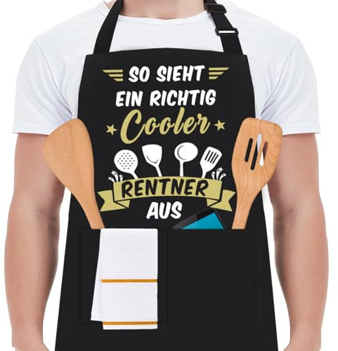 Renteneintritt Geschenk Für Männer - Lustige Ruhestand Grillschürze, Kochschürze, Küchenschürze Für Herren