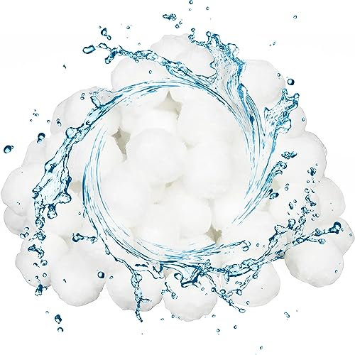 Atsmoce® 800g Boules de Filtre de Piscine, Piscine/Aquarium/Filtre à Sable/Boules Filtrantes de Nettoyage de Piscine, Équivalent à 28kg de Filtre à Sable, Blanc (800g)