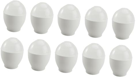 10 Pièces Pocheuse Oeuf Easy Egg Cooker pocheuses à œufs en Plastique Cuit Oeuf Poêle OndesAntiadhésive Réutilisables avec Couvercle pour Cuisiner des Pochés Parfaits