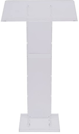 TuliperMood Stehpult, Mobil Acryl Podium Plexiglass, Mobiles Stehpult aus Acryl, Tragbaress Rednerpult, für Schulen, Kirchen, Botschaften, Hochschulen, Pressekonferenzen, 110cm
