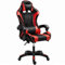 BAKAJI Sedia Poltrona Gaming Scrivana Ufficio Casa in Ecopelle Schienale Reclinabile Cuscino Lombare Poggiatesta Rotazione 360 Gradi Direzionale Altezza Regolabile 5 Ruote (Nero e Rosso)