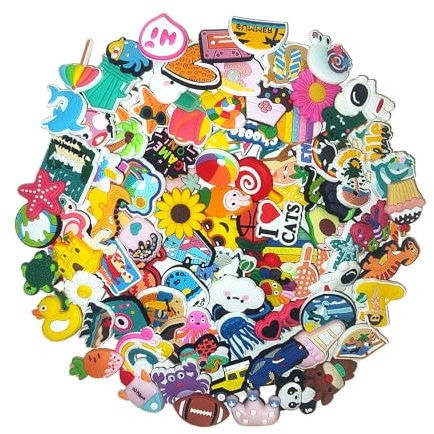 60 Stück Zufällig Schuhanstecker Pins Anstecker Für Crocs Jibbitz, PVC Schuh Anhänger für Clogs, Schuh Charms Schuhanhänger Karikatur Zubehör Für Clog DIY Dekorationen, Kinder Party Geschenke