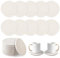 vivinin Lot de 10 dessous de verre en coton absorbants style bohème pour boissons, dessous de verre tissés, ensemble de dessous de verre beige pour décoration de chambre, bar, cadeau de pendaison de